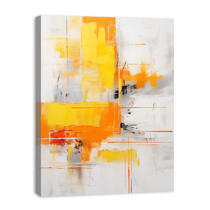 Brown Yellow Abstract Painting