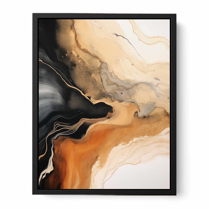 Brown Black Abstract Painting