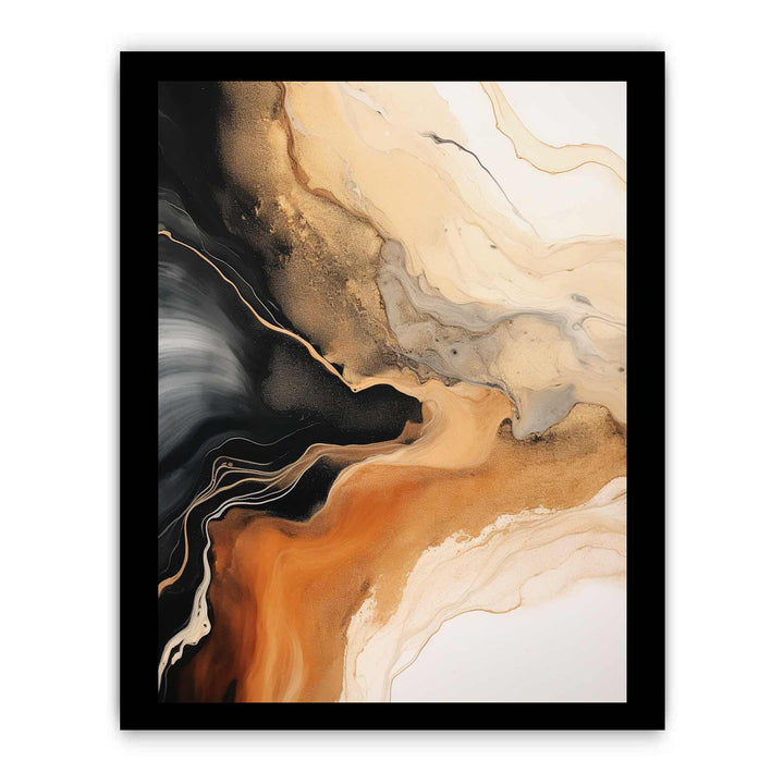 Brown Black Abstract Painting