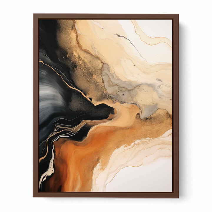 Brown Black Abstract Painting