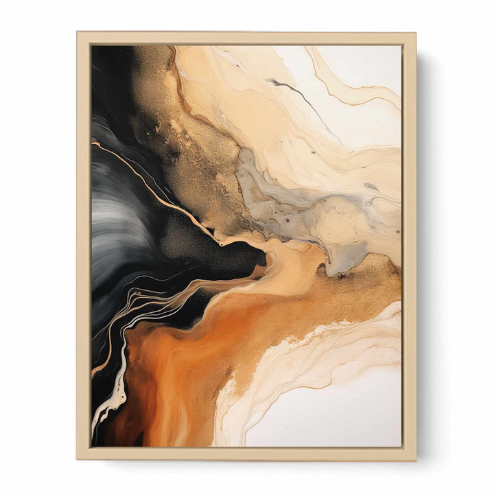 Brown Black Abstract Painting
