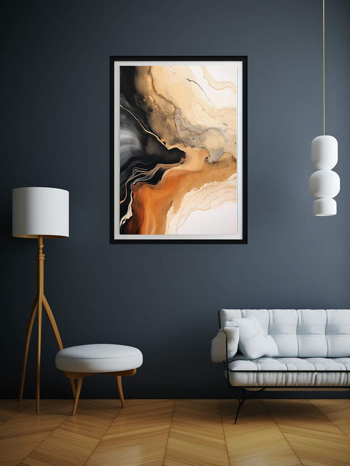 Brown Black Abstract Painting