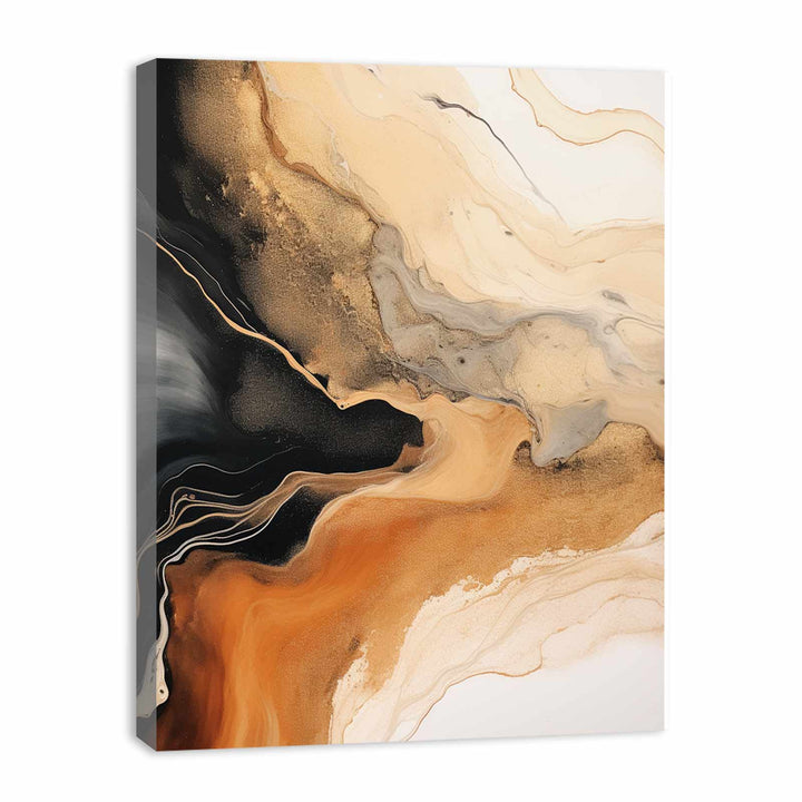 Brown Black Abstract Painting