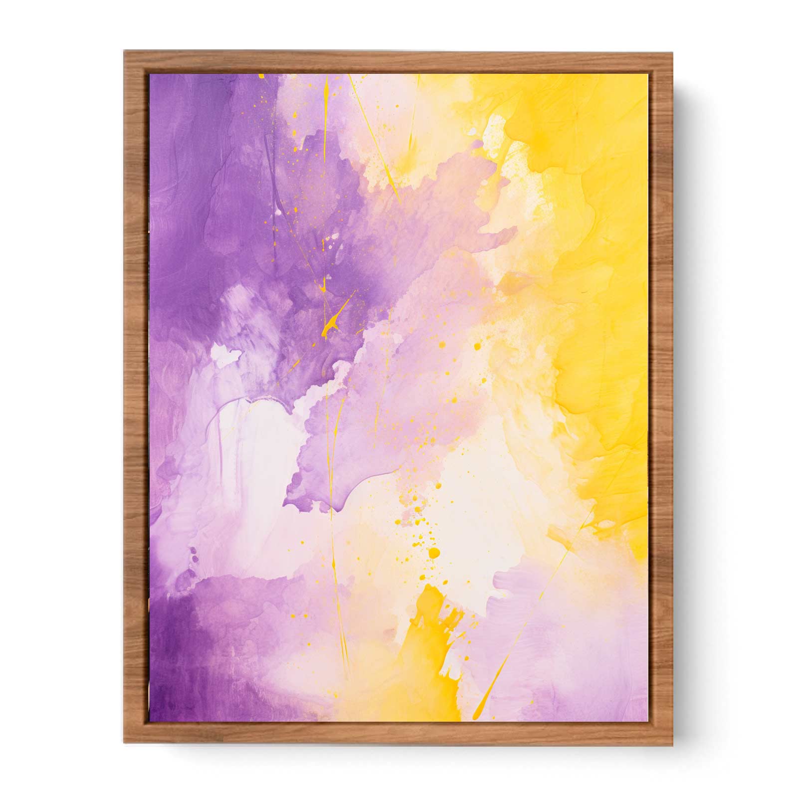 Yellow Purple Abstract Painting