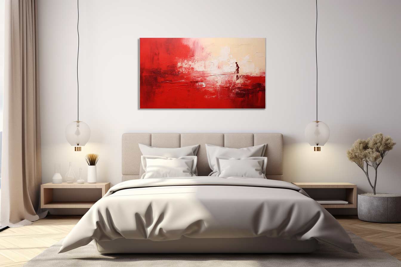 Red Abstract Painting