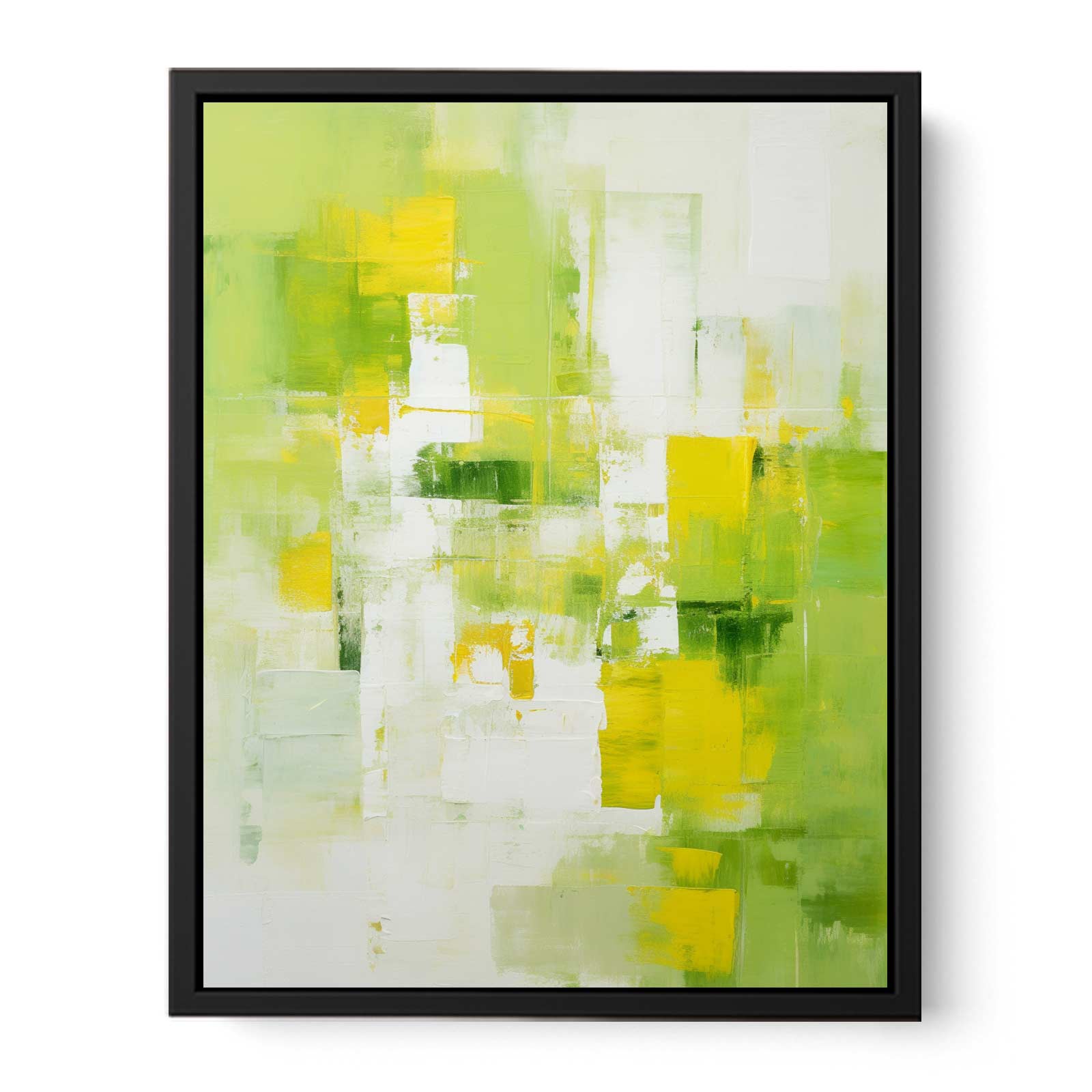Green Yellow Abstract Painting