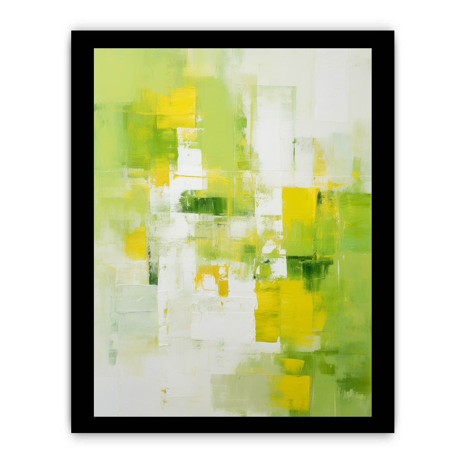 Green Yellow Abstract Painting