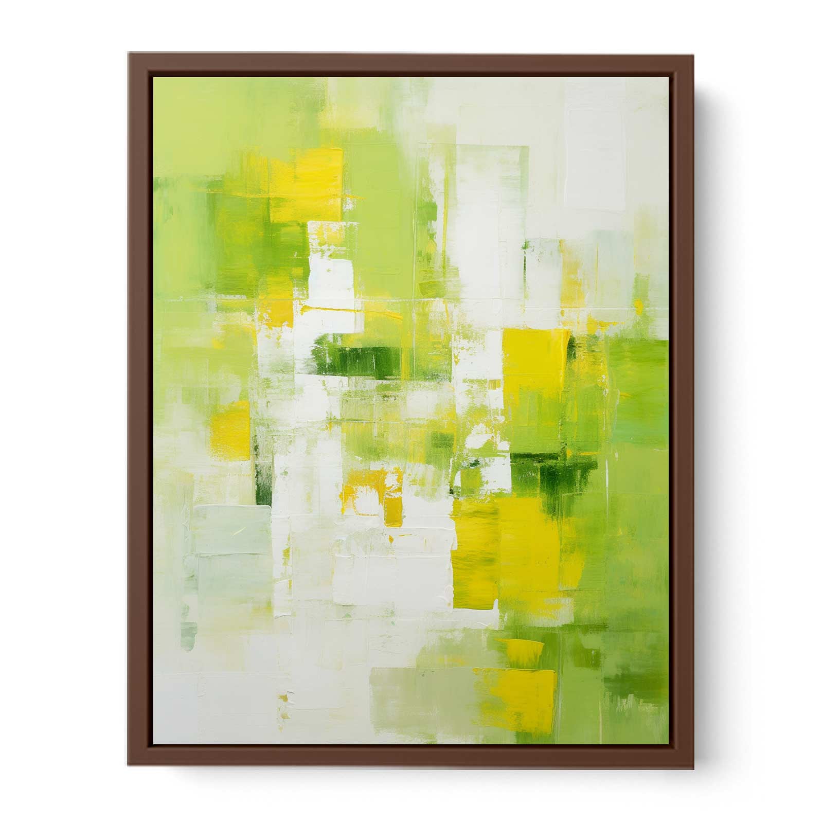 Green Yellow Abstract Painting
