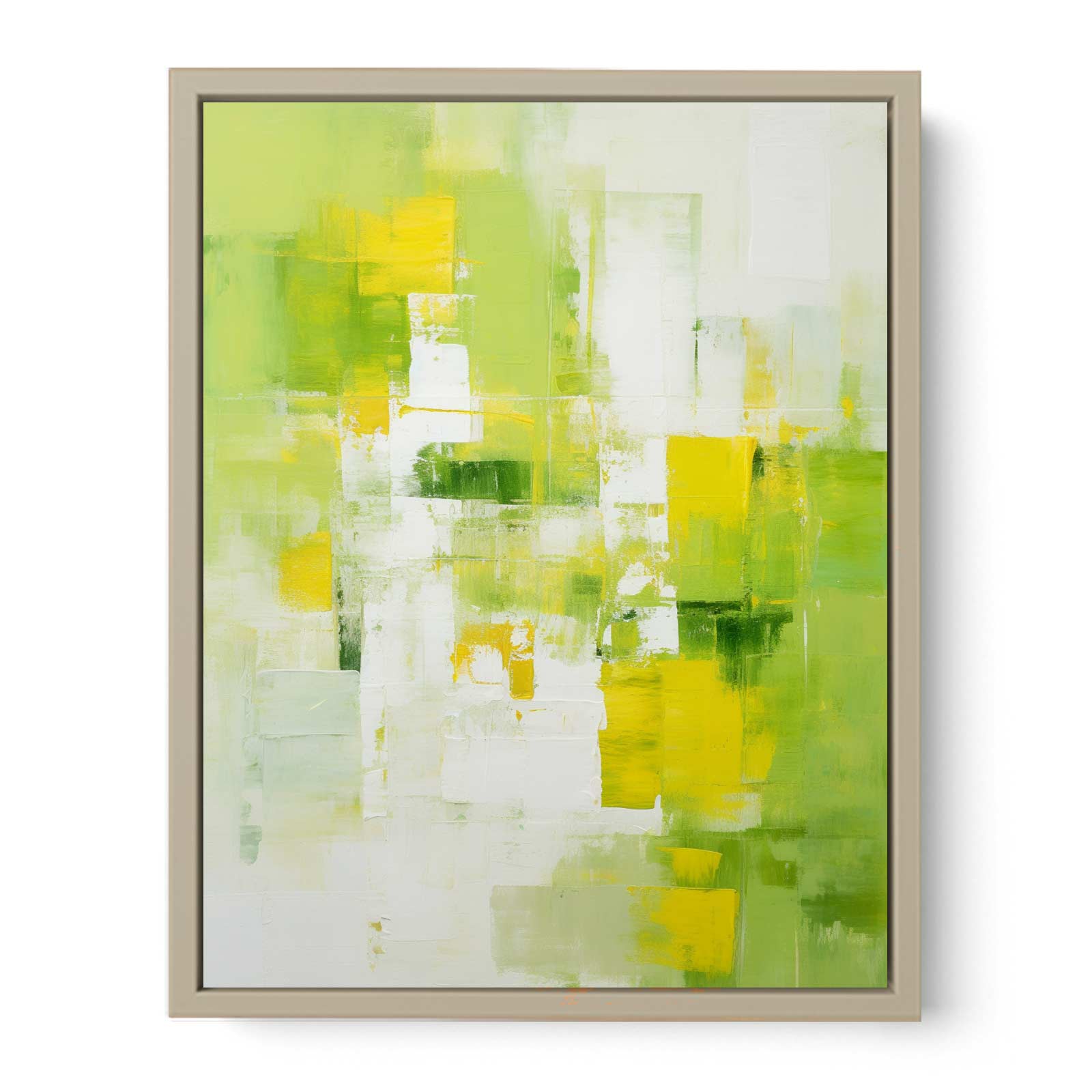 Green Yellow Abstract Painting