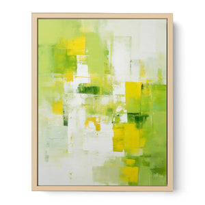 Green Yellow Abstract Painting