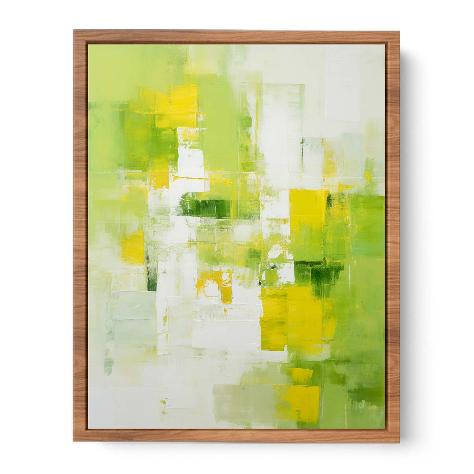 Green Yellow Abstract Painting