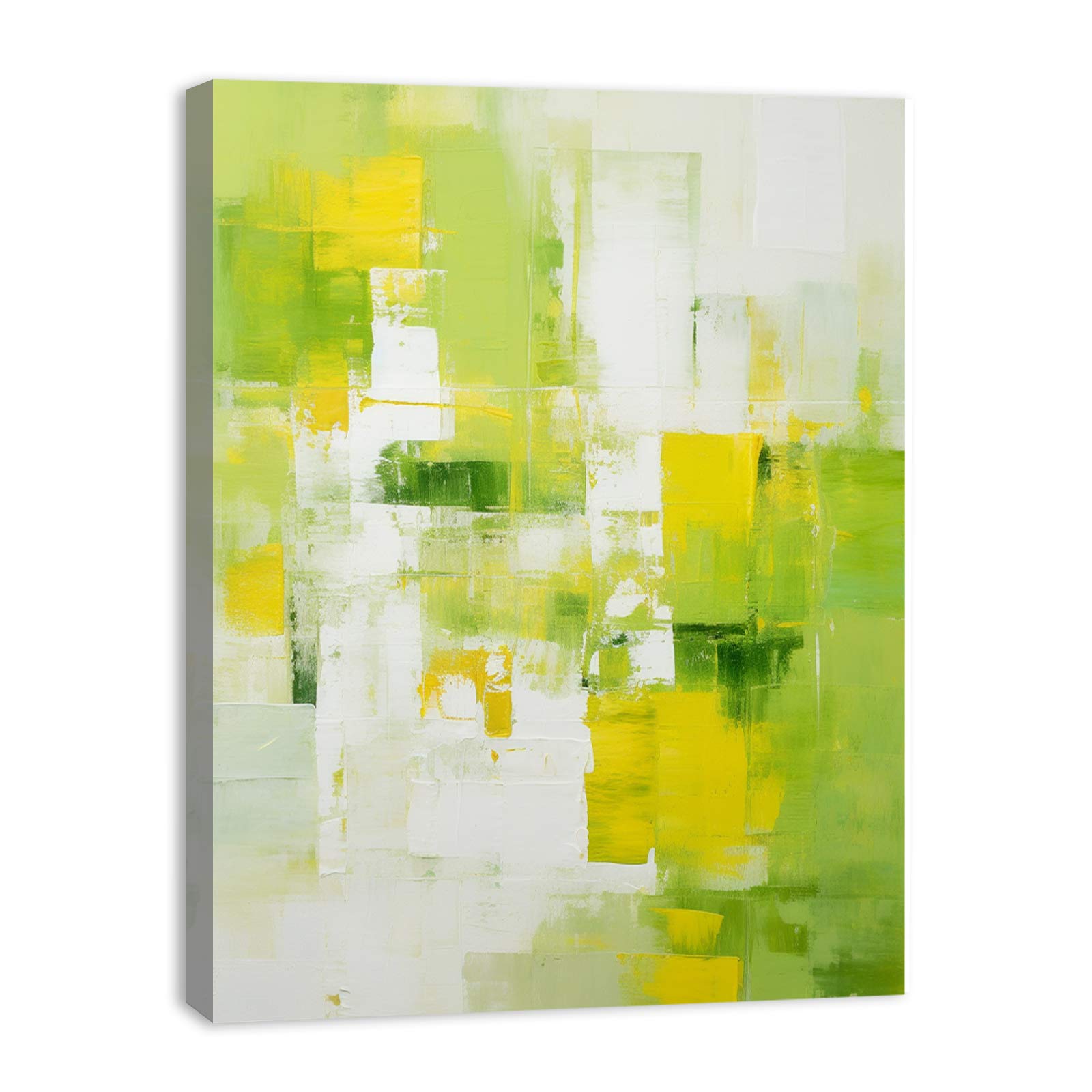 Green Yellow Abstract Painting