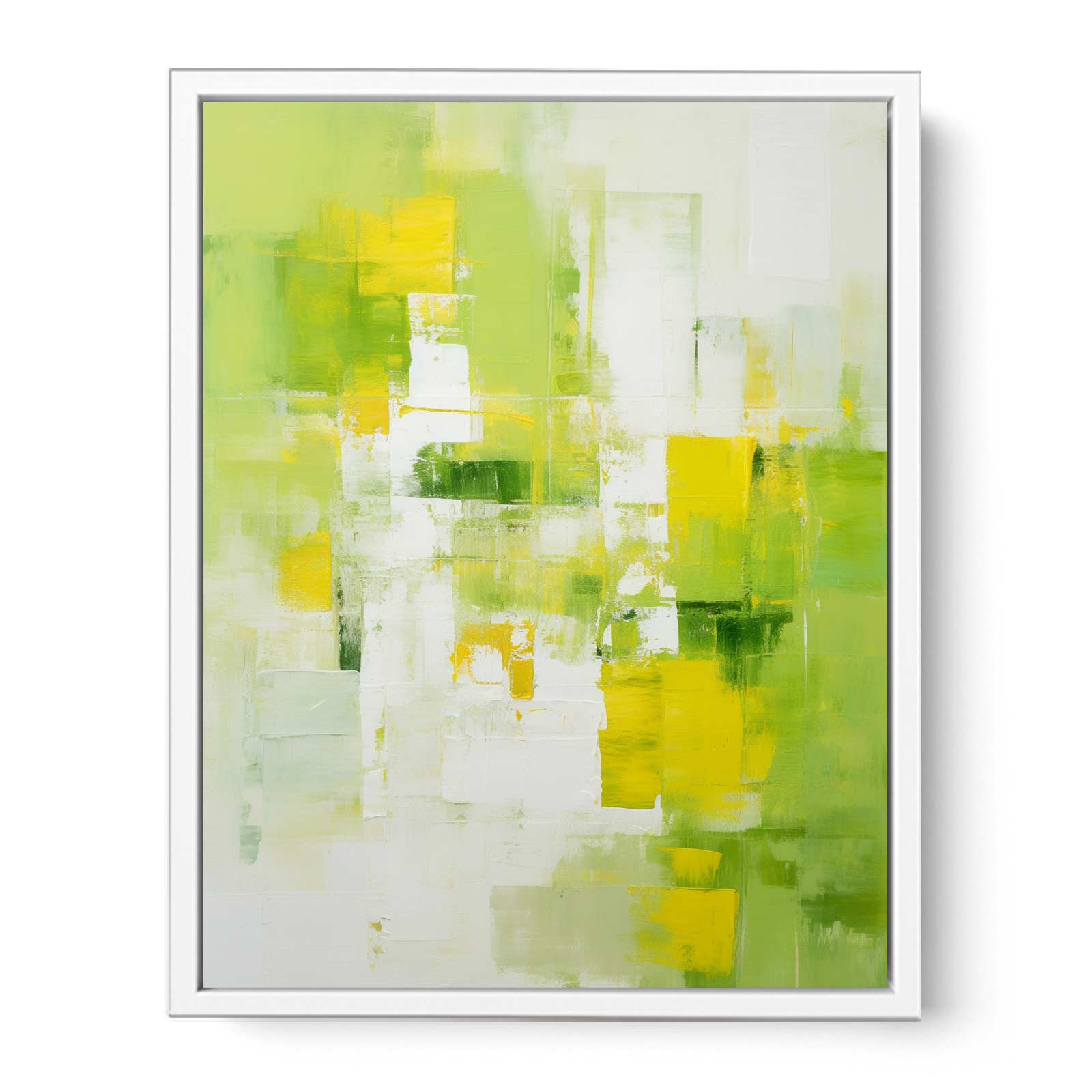 Green Yellow Abstract Painting