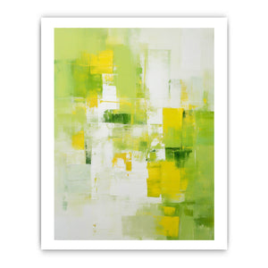 Green Yellow Abstract Painting