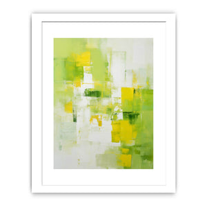 Green Yellow Abstract Painting