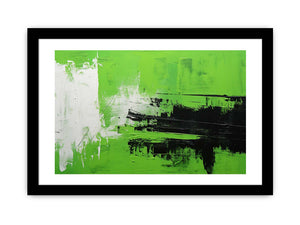 Green Black Abstract Painting