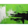 Green Black Abstract Painting