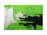 Green Black Abstract Painting artwork preview