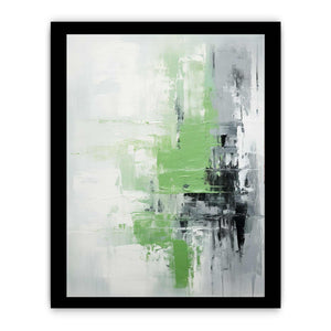 Green Grey Abstract  Painting