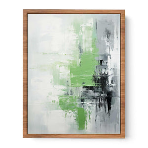 Green Grey Abstract  Painting