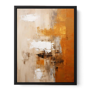 Green Orange Abstract Painting