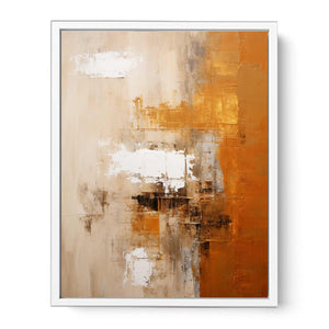 Green Orange Abstract Painting