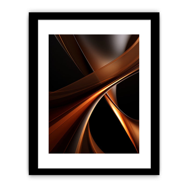 Abstract Brown Black Painting