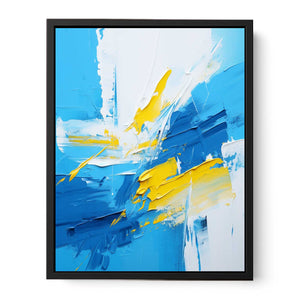 Yellow Blue Abstract Painting