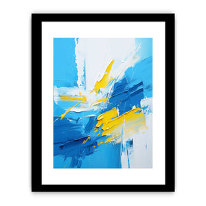 Yellow Blue Abstract Painting