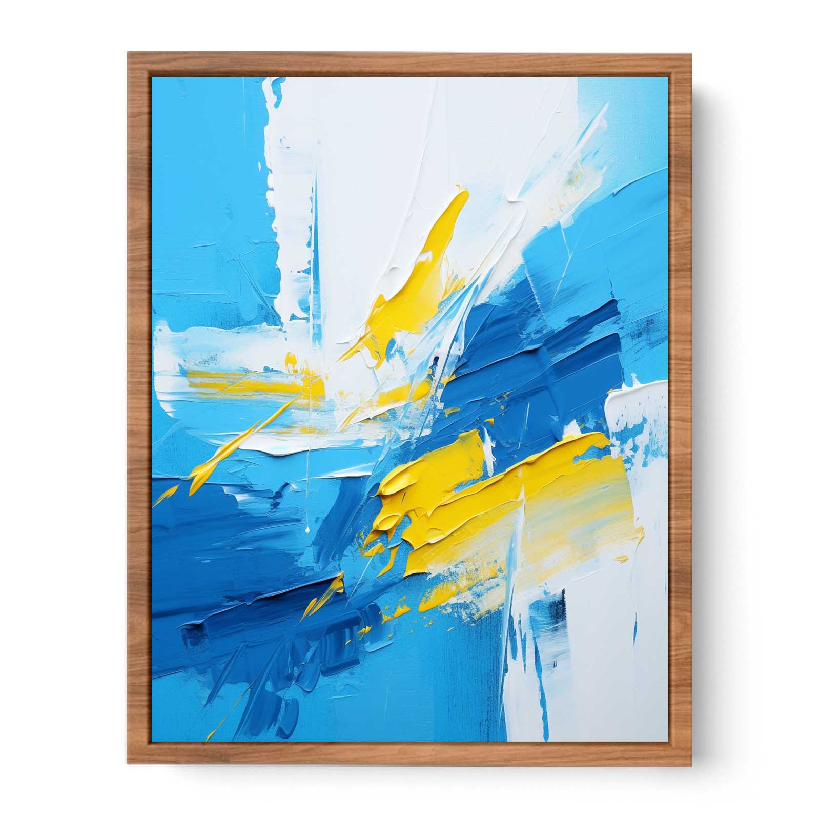 Yellow Blue Abstract Painting