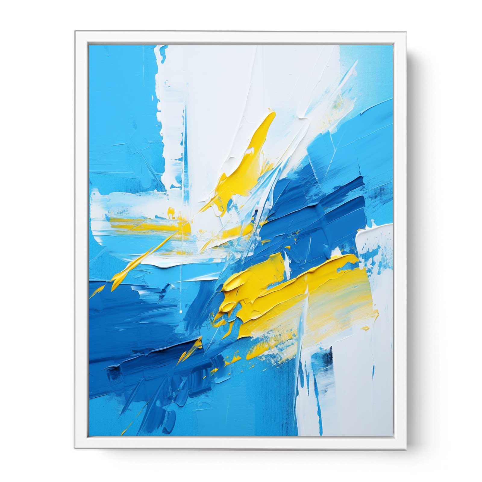 Yellow Blue Abstract Painting