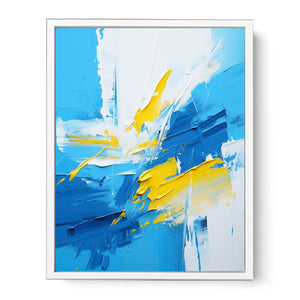 Yellow Blue Abstract Painting