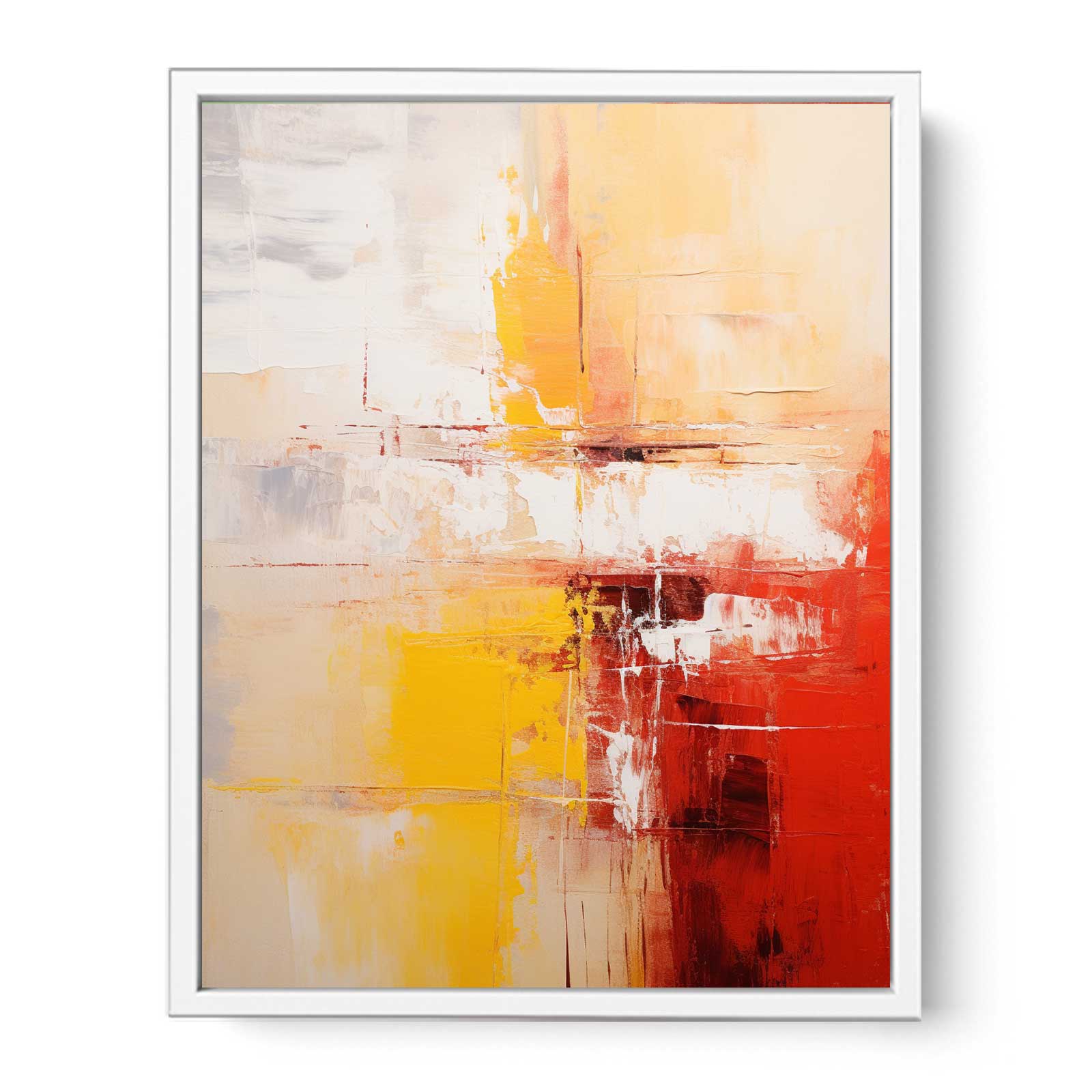 Abstract Painting Yellow Red