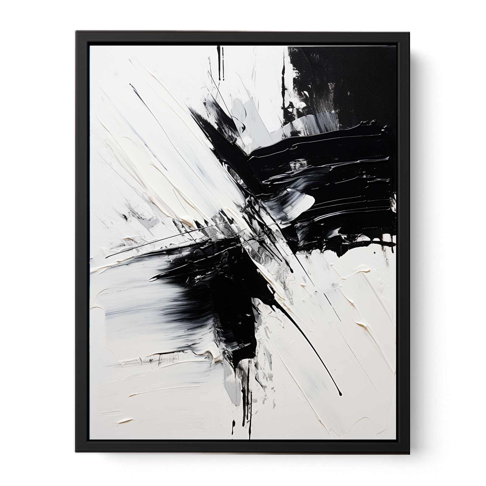Black White Abstract Painting