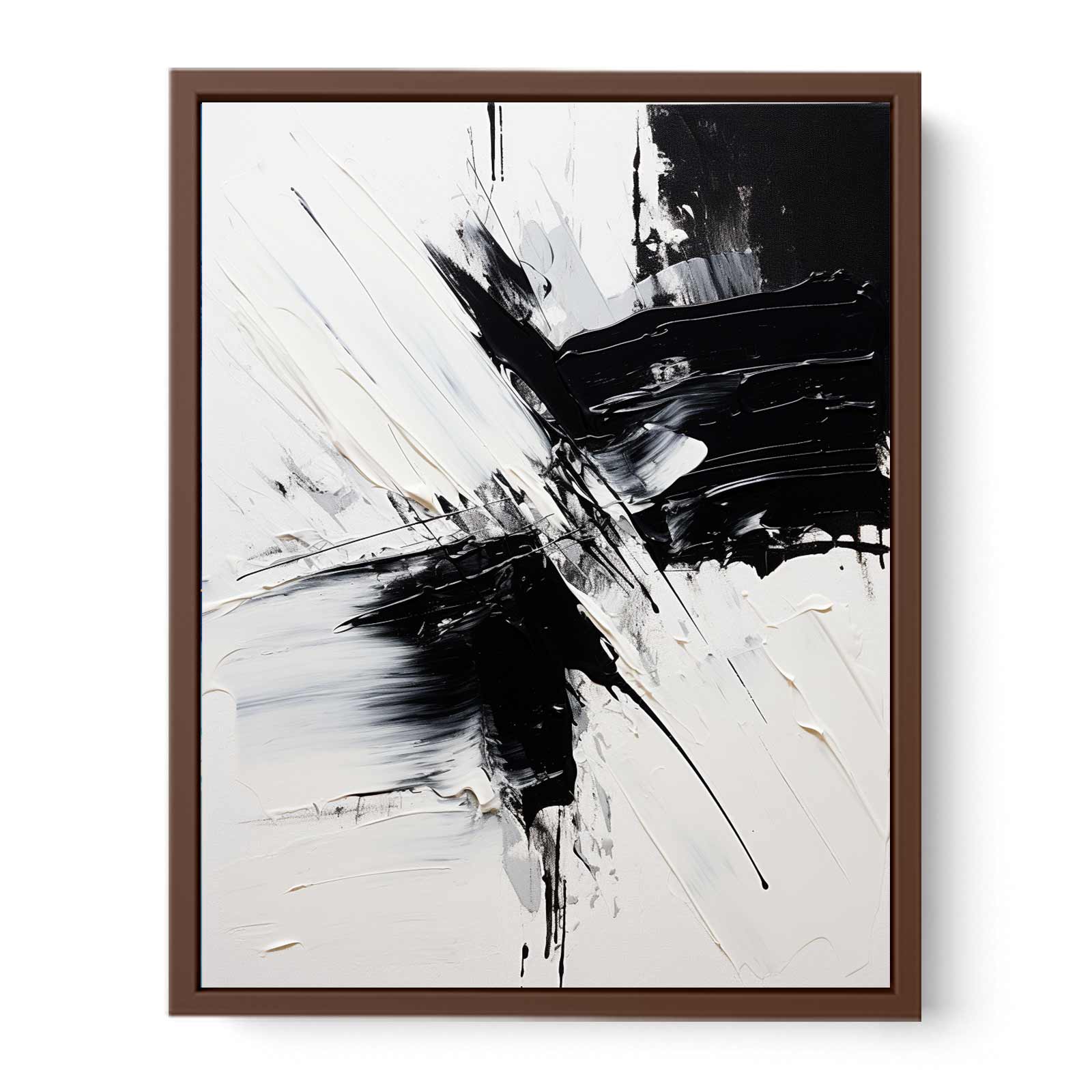 Black White Abstract Painting