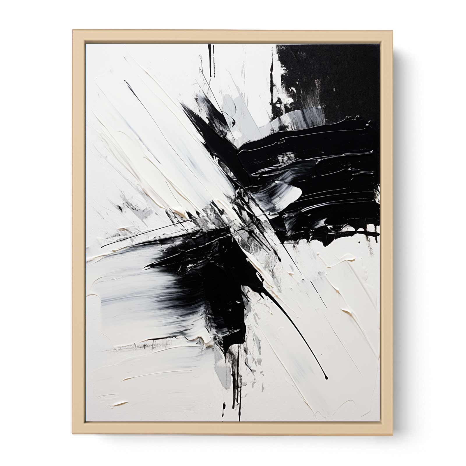 Black White Abstract Painting