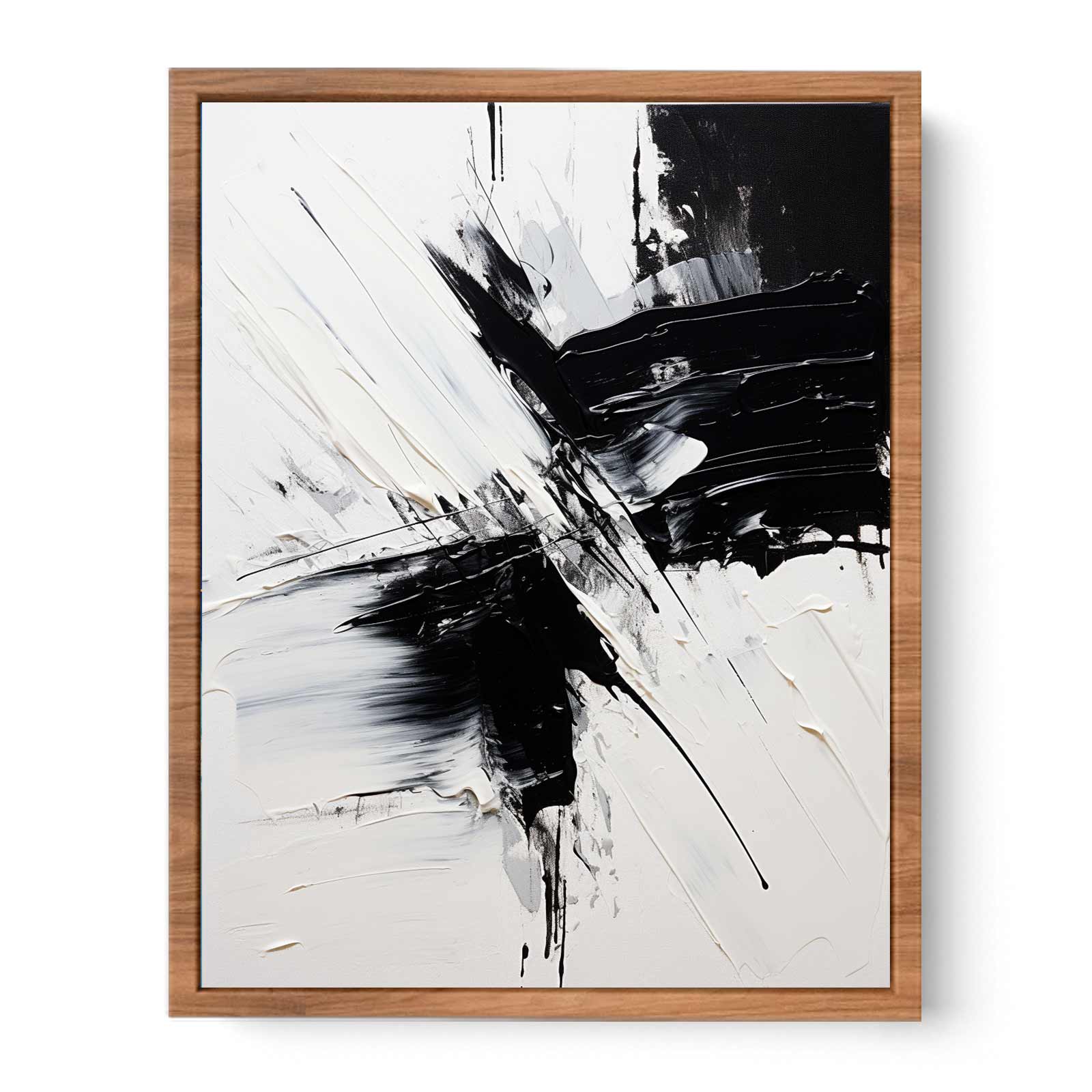 Black White Abstract Painting
