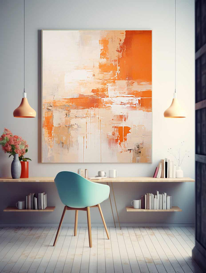 Abstract Orange Painting