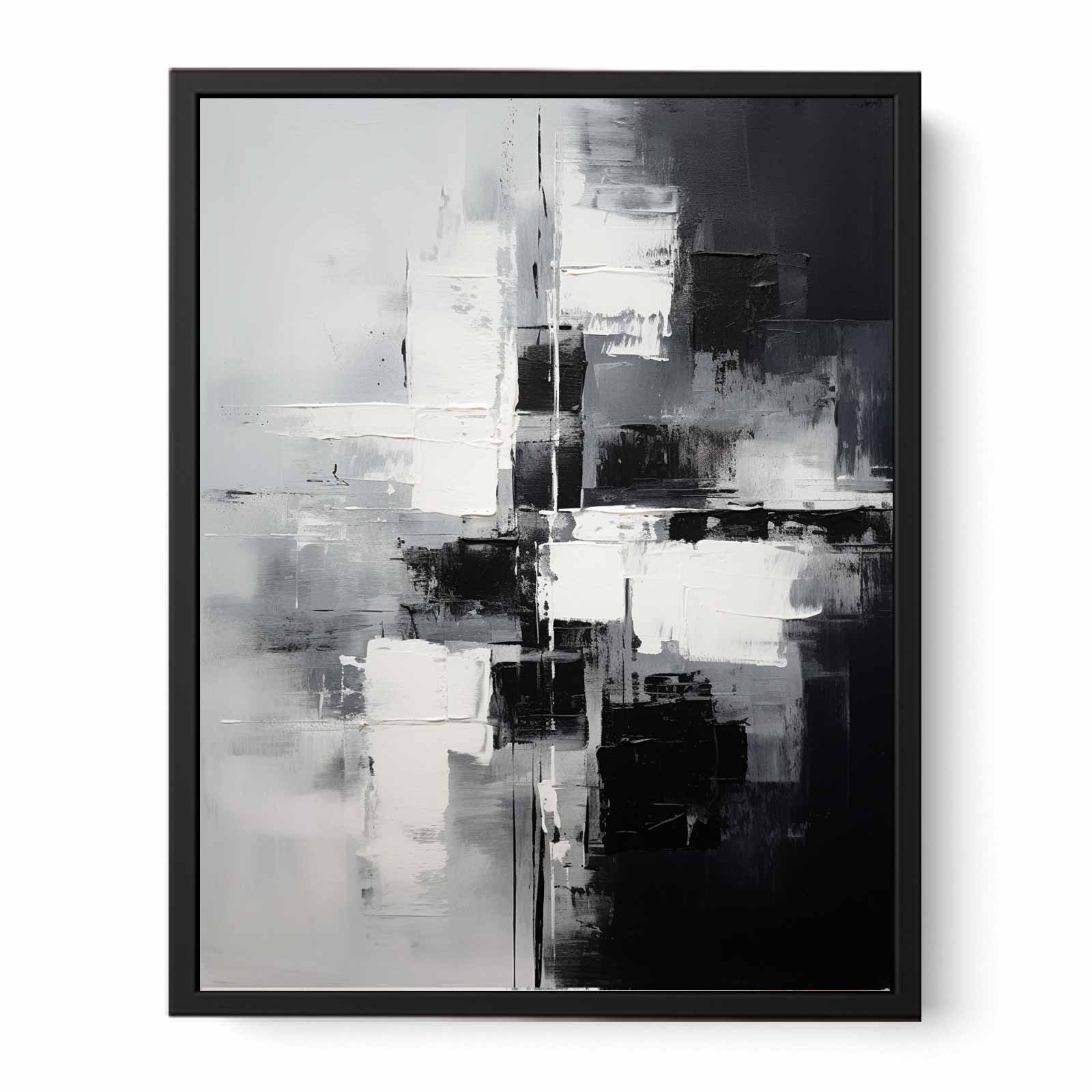 Black And Grey Abstract  Painting