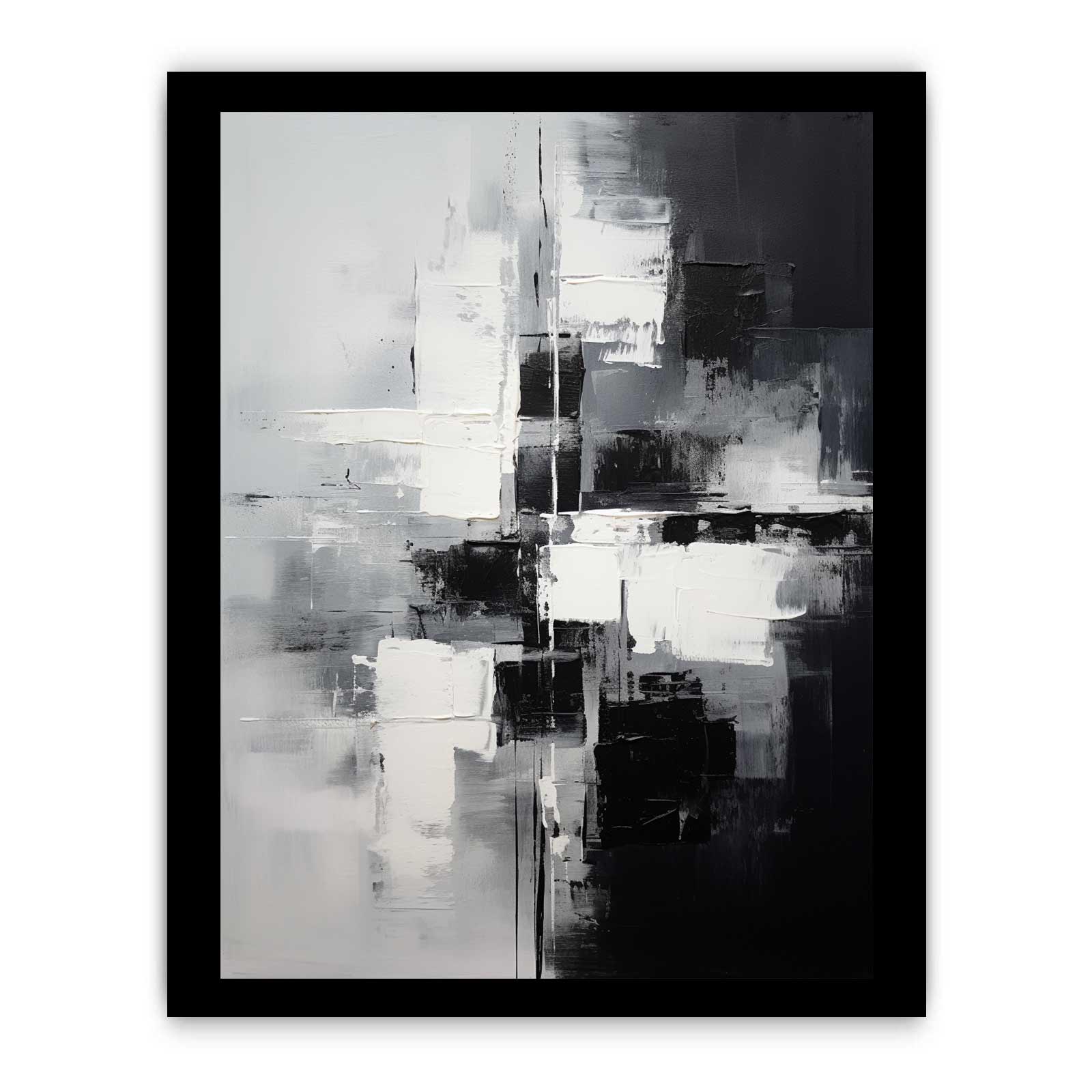 Black And Grey Abstract  Painting