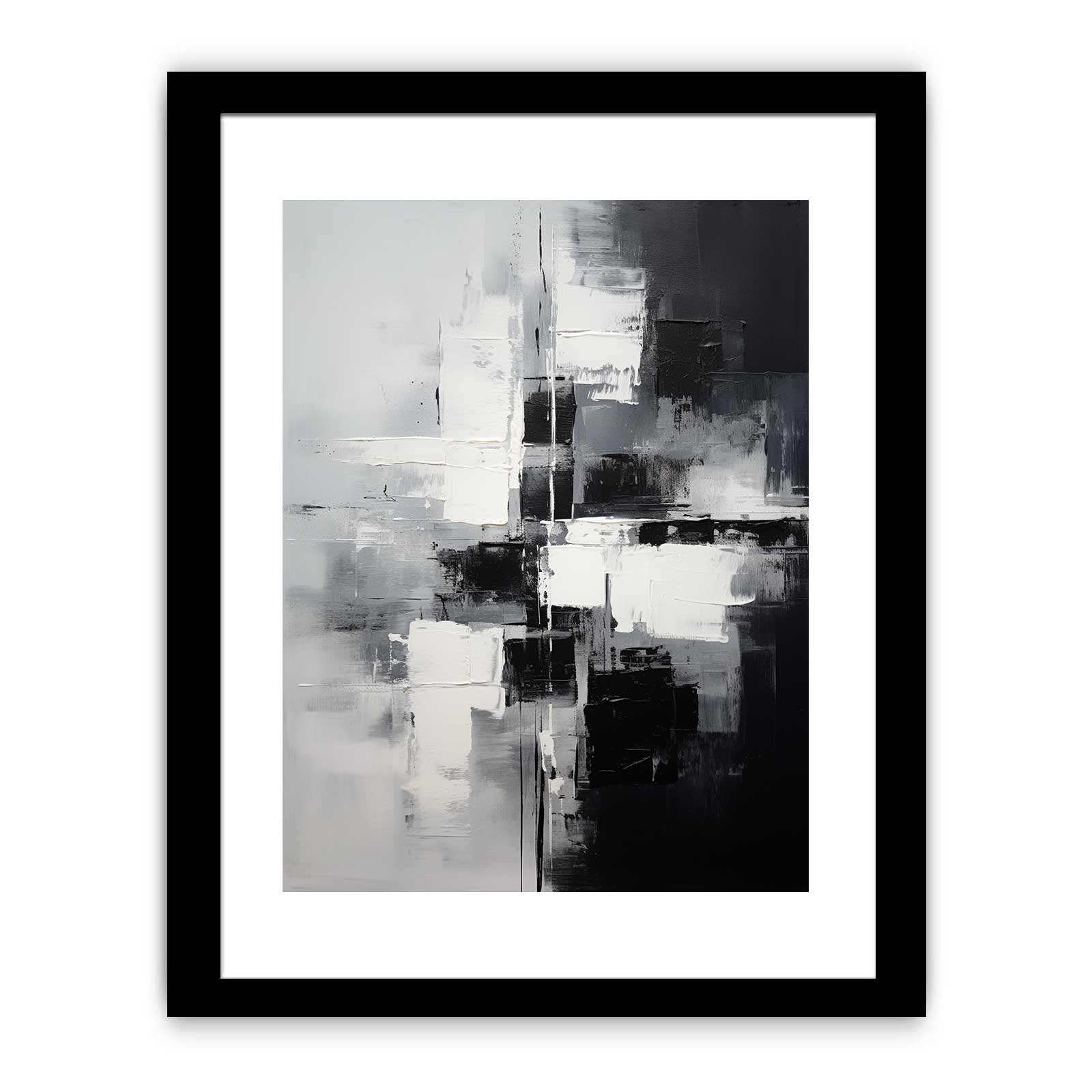 Black And Grey Abstract  Painting
