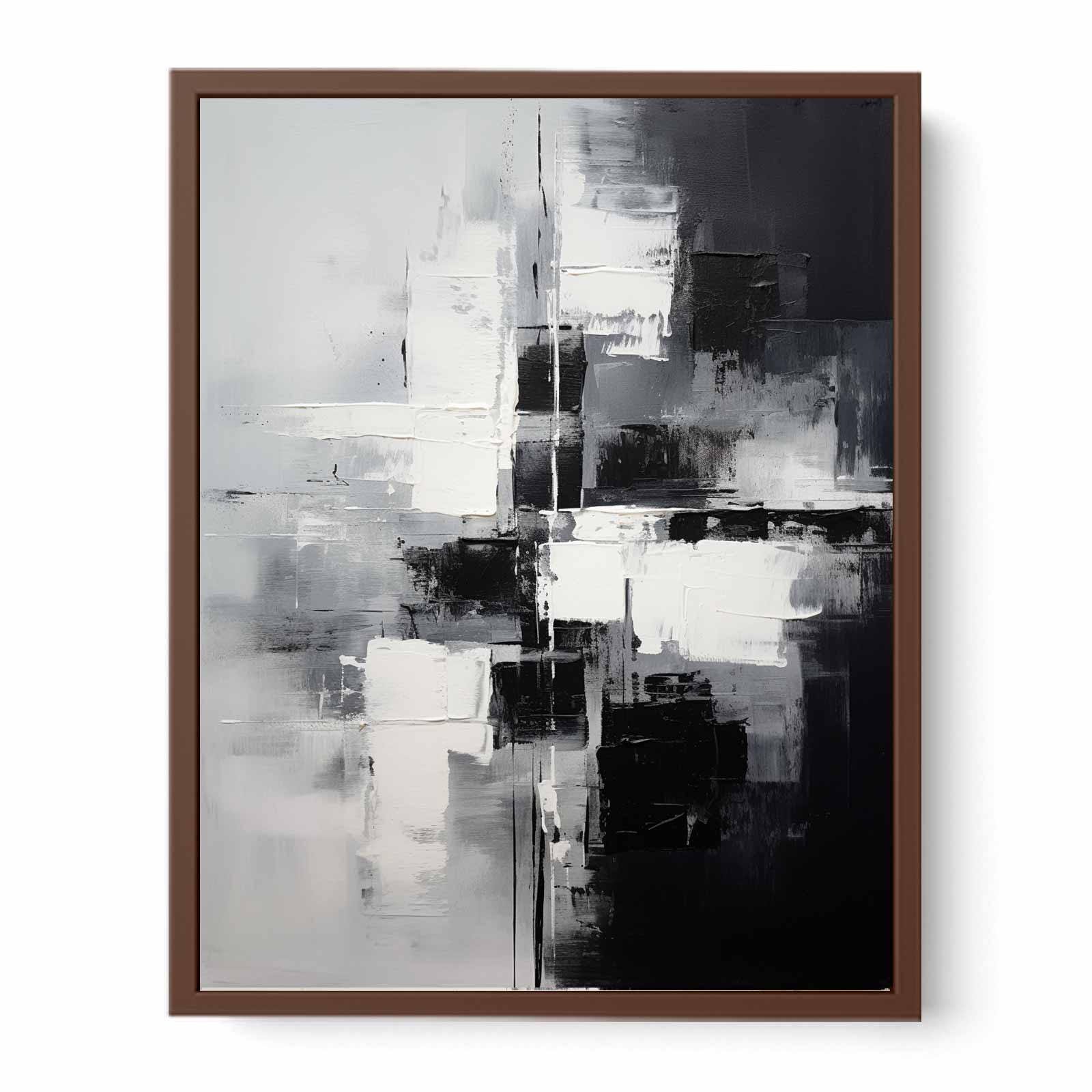 Black And Grey Abstract  Painting