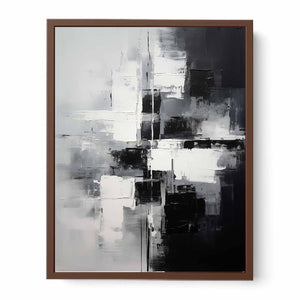 Black And Grey Abstract  Painting