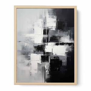 Black And Grey Abstract  Painting