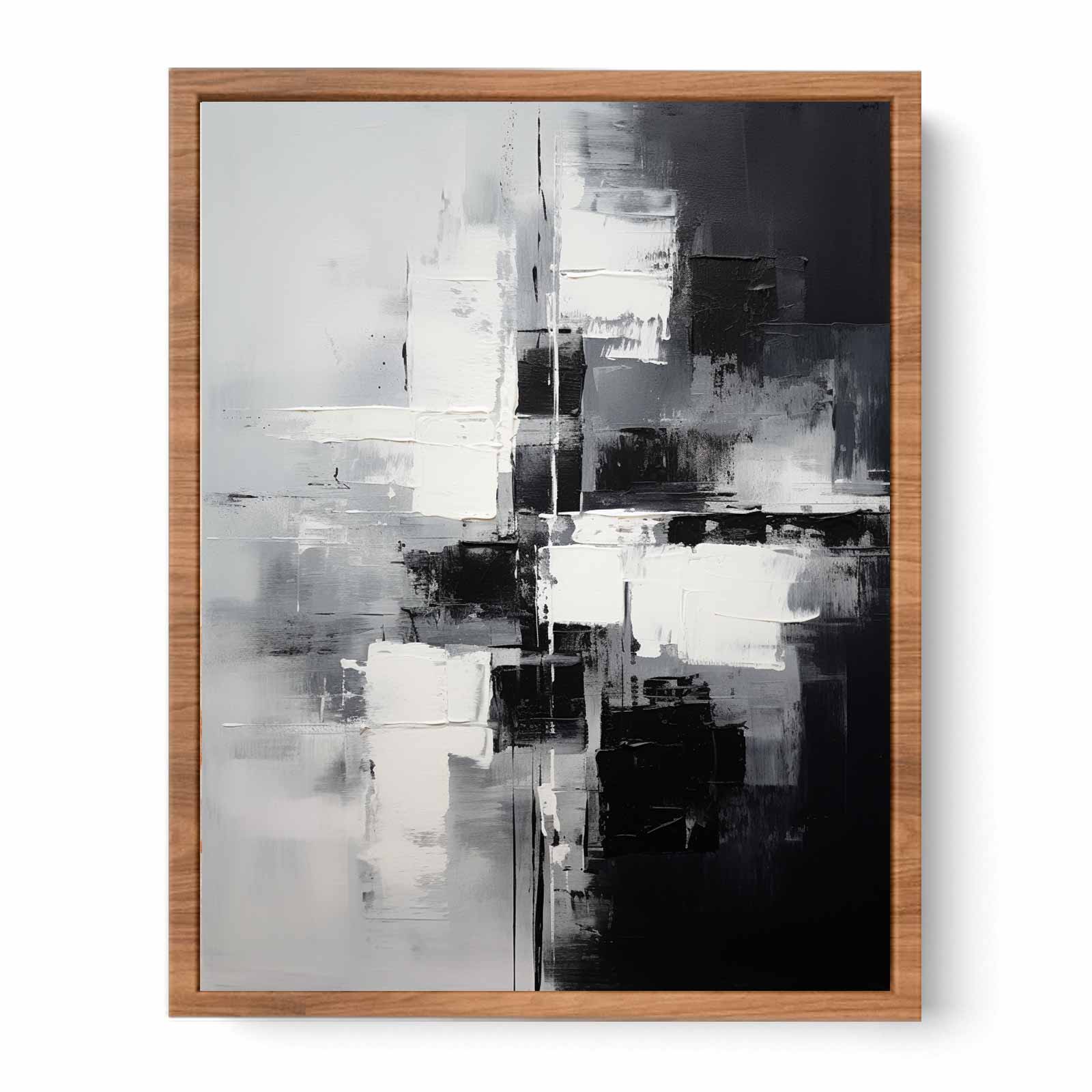 Black And Grey Abstract  Painting