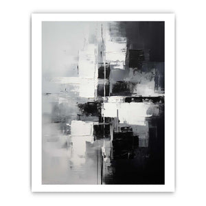 Black And Grey Abstract  Painting