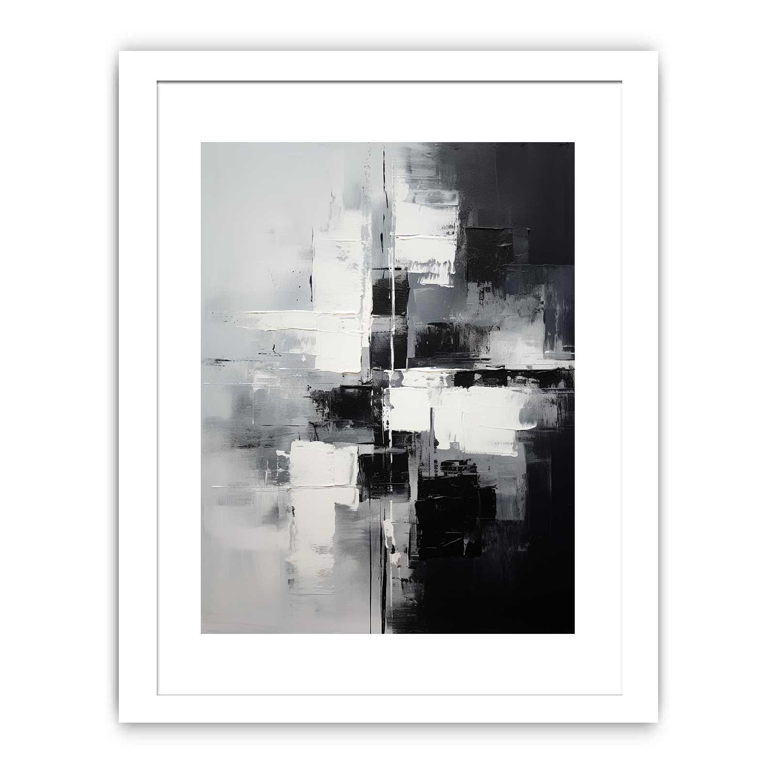 Black And Grey Abstract  Painting