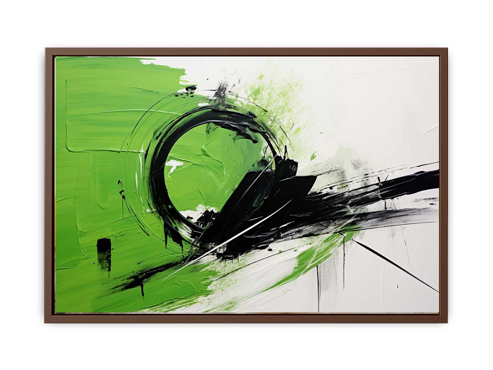Green Black Abstract Painting