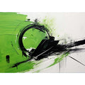 Green Black Abstract Painting