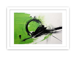 Green Black Abstract Painting